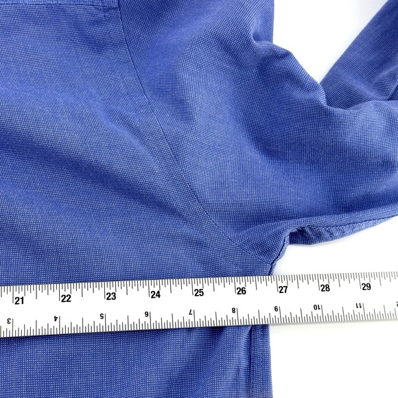 Cutter‎ Buck Mens 3XT/TG Button-Down Oxford Shirt Blue Long Sleeve logo Casual - Picture 5 of 9
